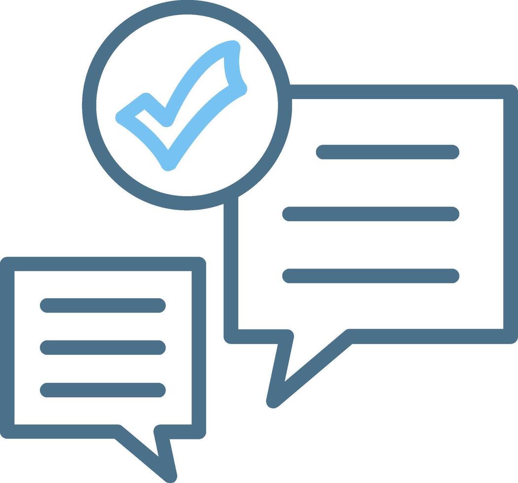 Chat Line Two Colour Icon Design vector