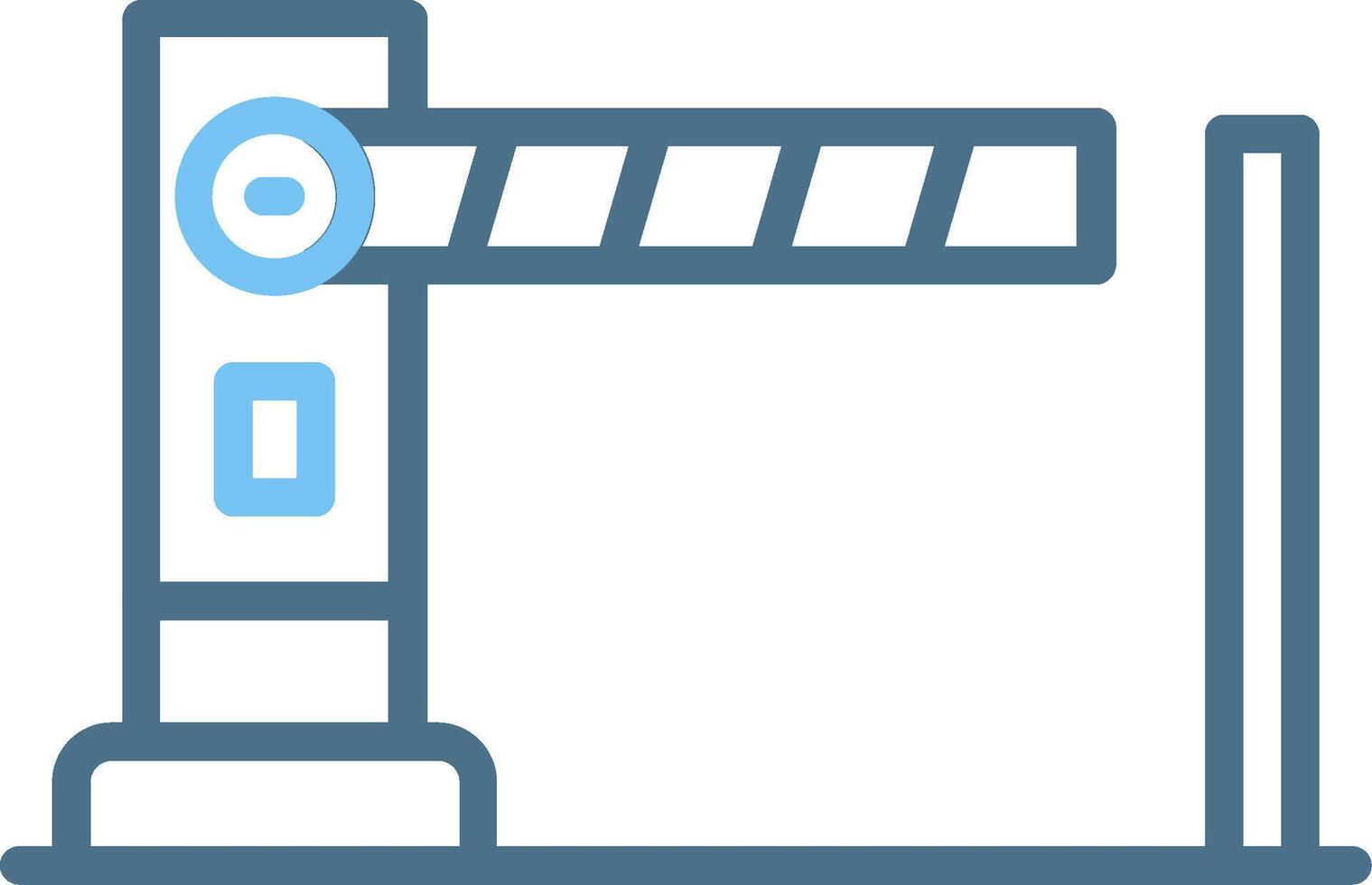 Checkpoint Line Two Colour Icon Design vector