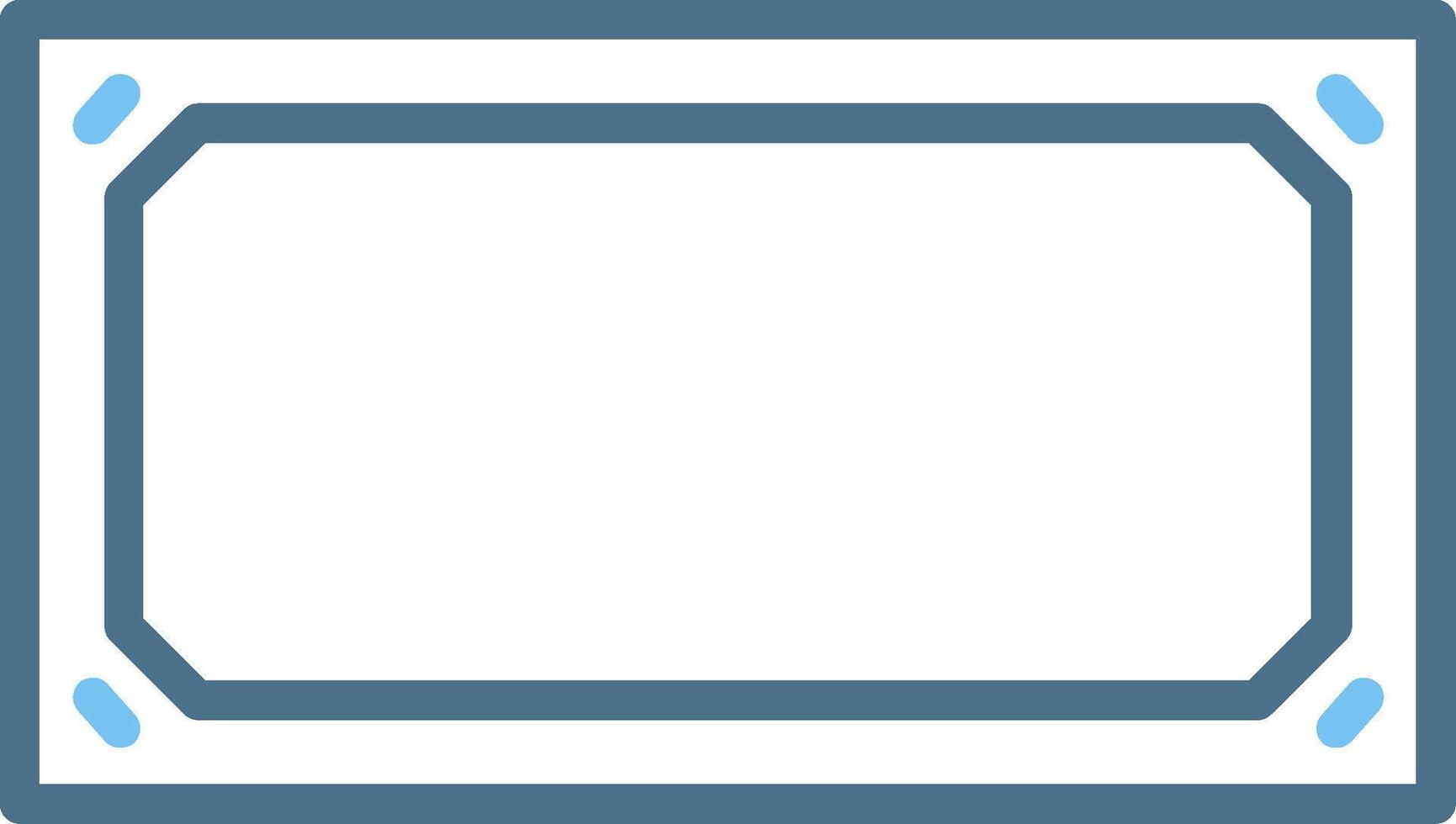 Frame Line Two Colour Icon Design vector