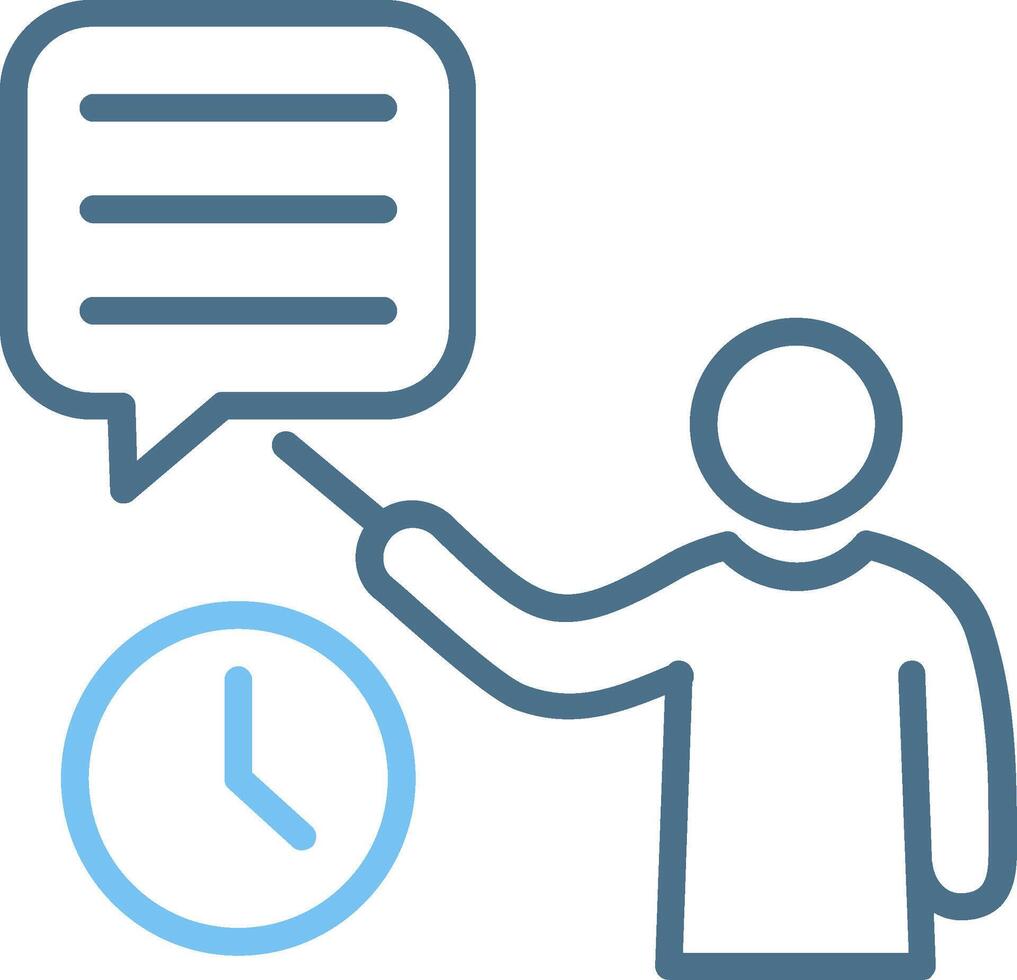 Lesson Line Two Colour Icon Design vector