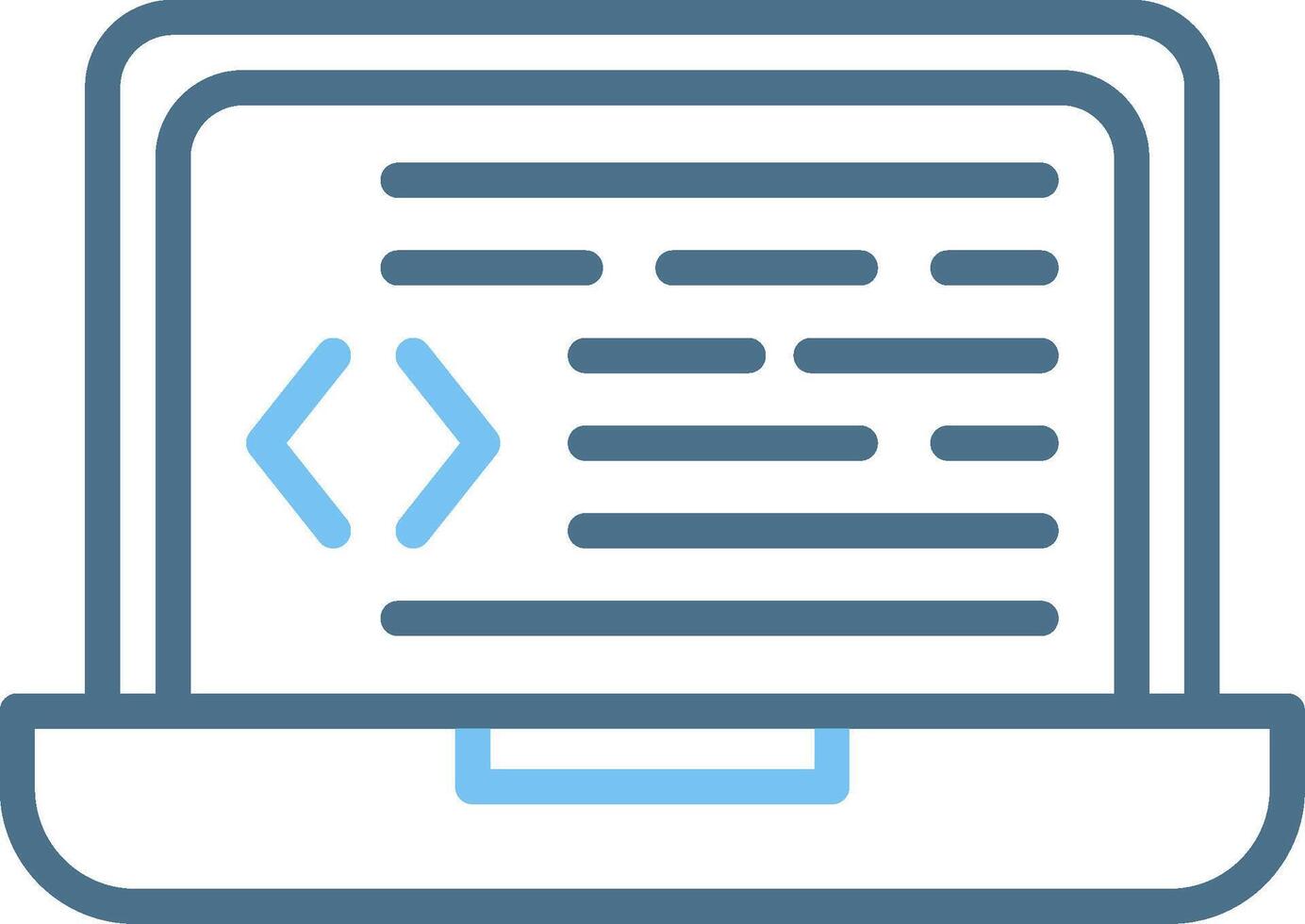 Programming Line Two Colour Icon Design vector