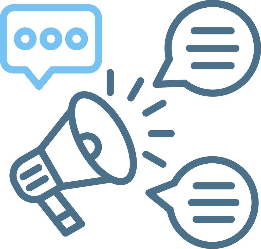 Propaganda Line Two Colour Icon Design vector
