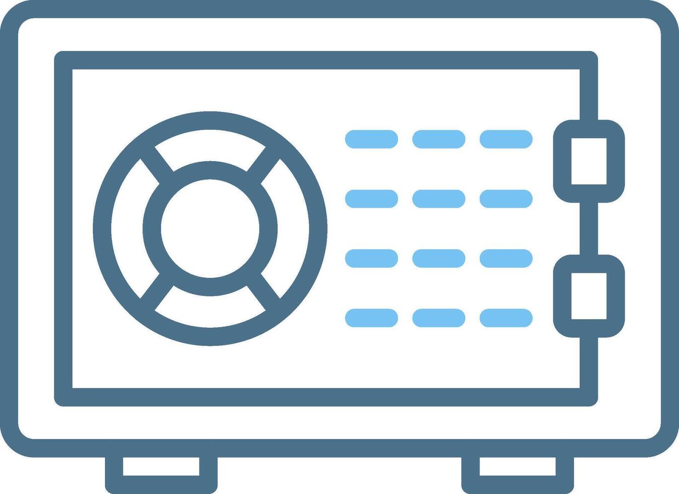 Safe Box Line Two Colour Icon Design vector