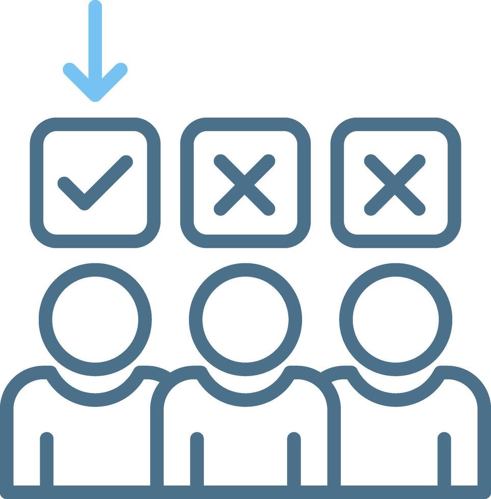 Selection Line Two Colour Icon Design vector