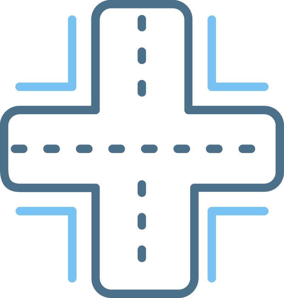 Road Line Two Colour Icon Design vector