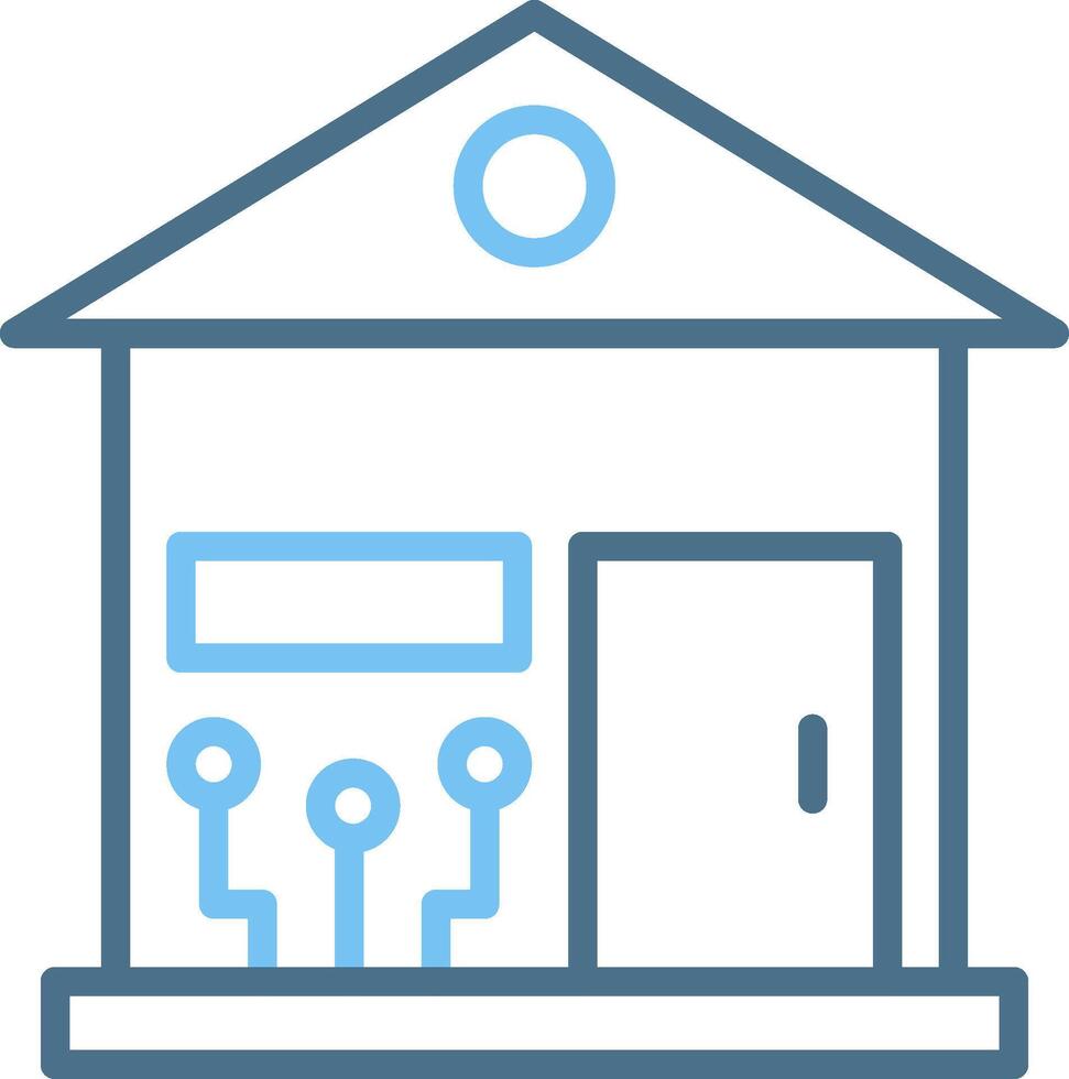 Smart Home Line Two Colour Icon Design vector