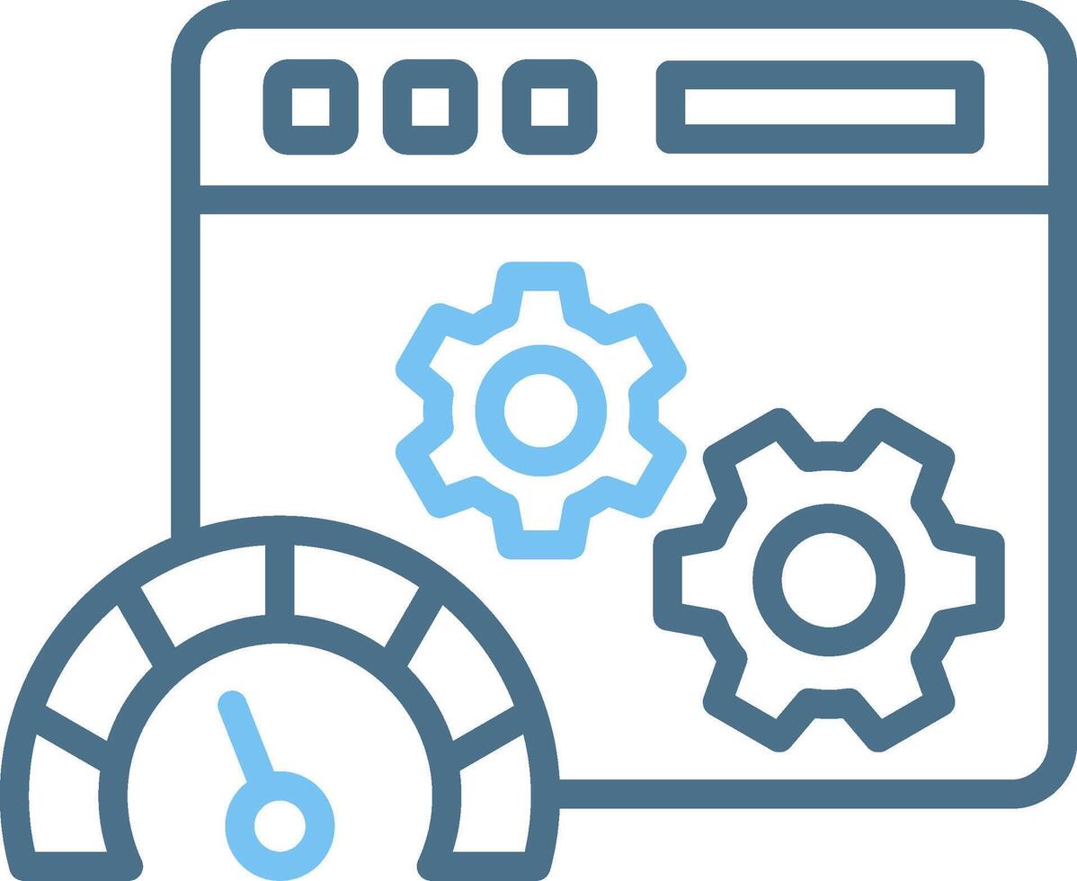 Web page speed test line two colour icon design 52413683 vector art at