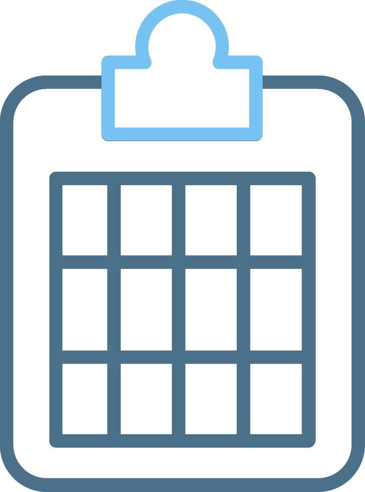 Clipboard Line Two Colour Icon Design vector