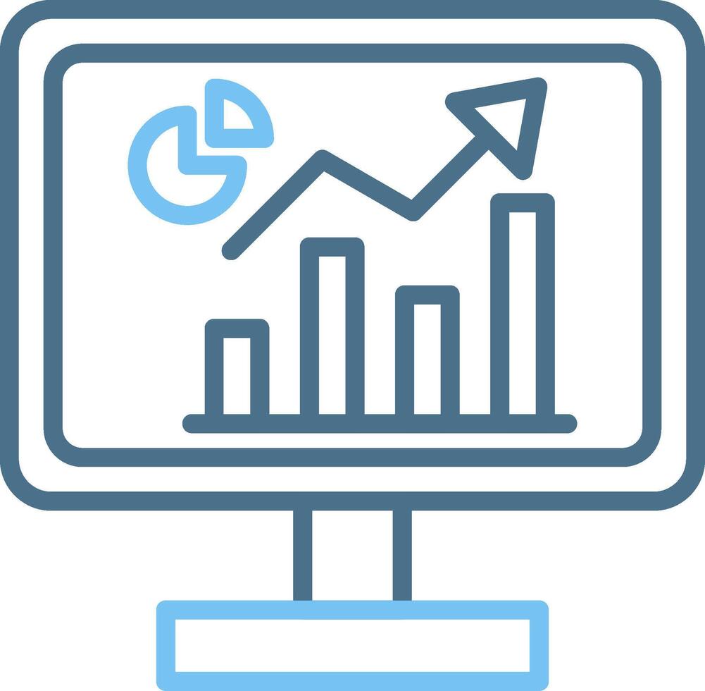 Business Analyst Line Two Colour Icon Design vector