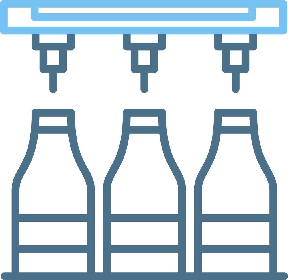 Bottling Line Two Colour Icon Design vector