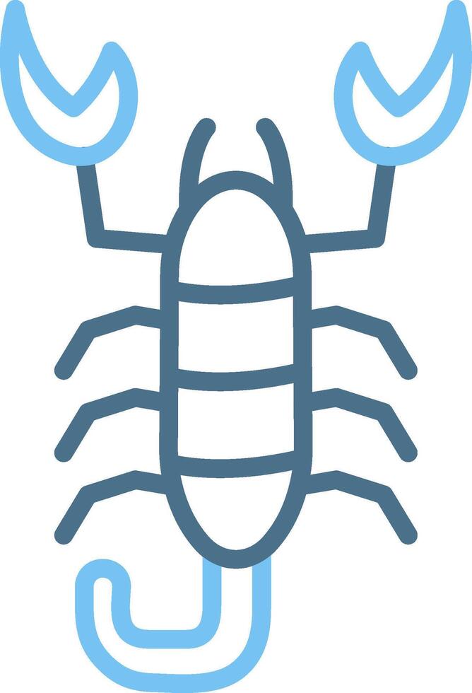 Scorpion Line Two Colour Icon Design vector
