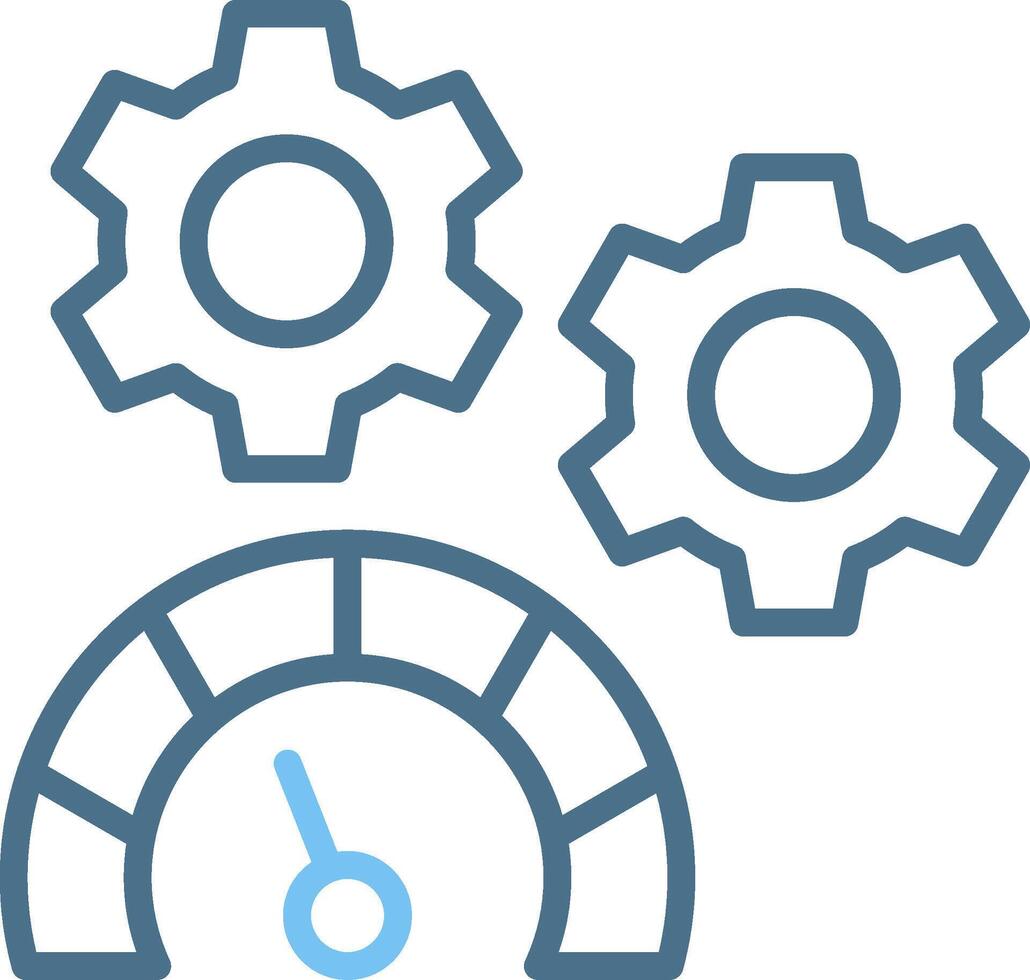 Performance management Line Two Colour Icon Design vector