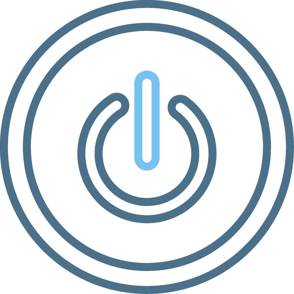 Power Button Line Two Colour Icon Design vector