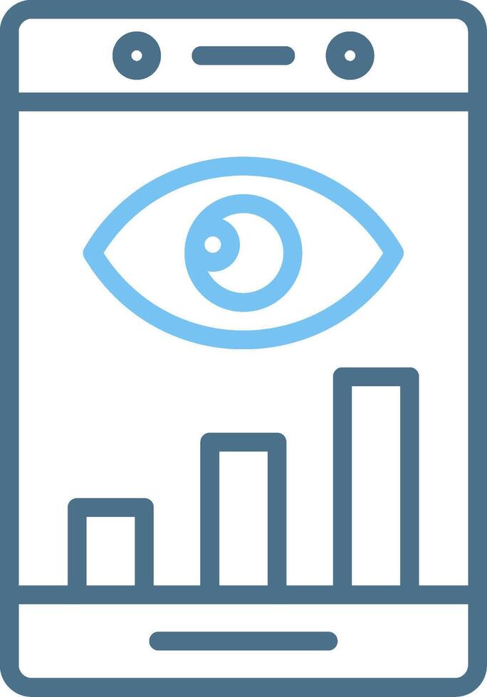 Vision Line Two Colour Icon Design vector