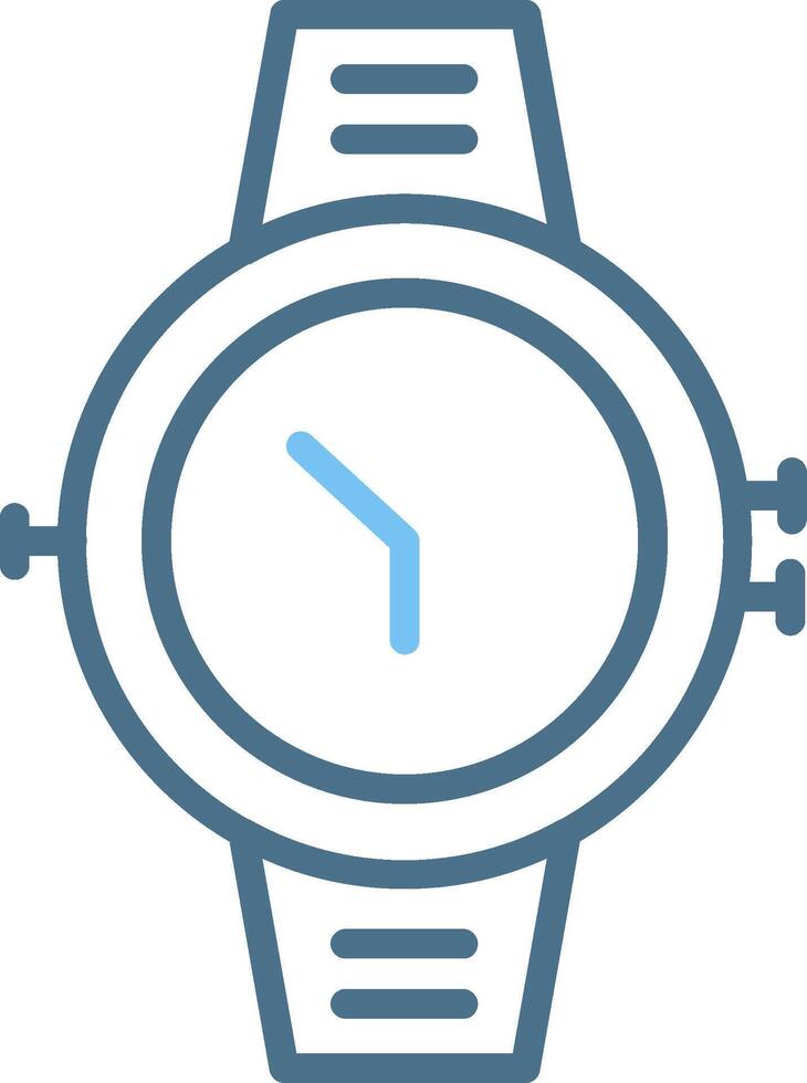 Watch Line Two Colour Icon Design vector