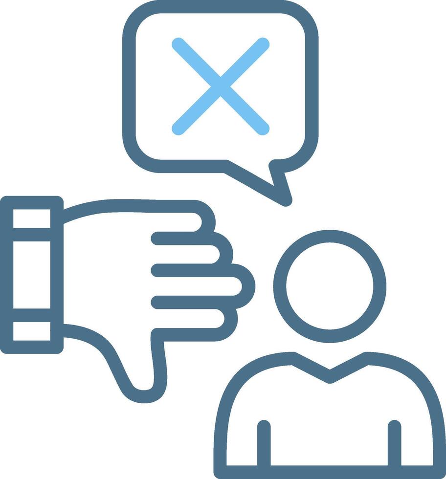 Review Line Two Colour Icon Design vector