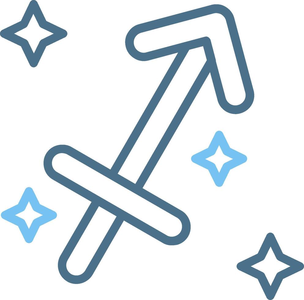 Sagittarius Line Two Colour Icon Design vector