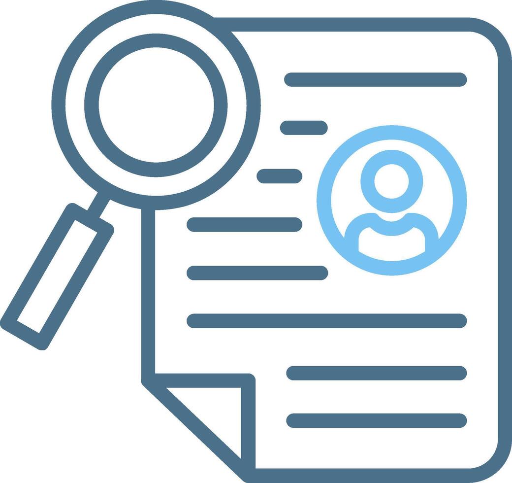 Curriculum Vitae Line Two Colour Icon Design vector