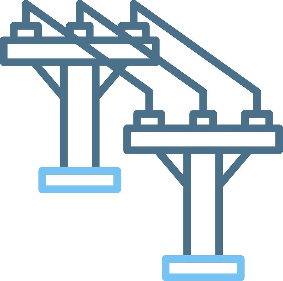Electric Pole Line Two Colour Icon Design vector
