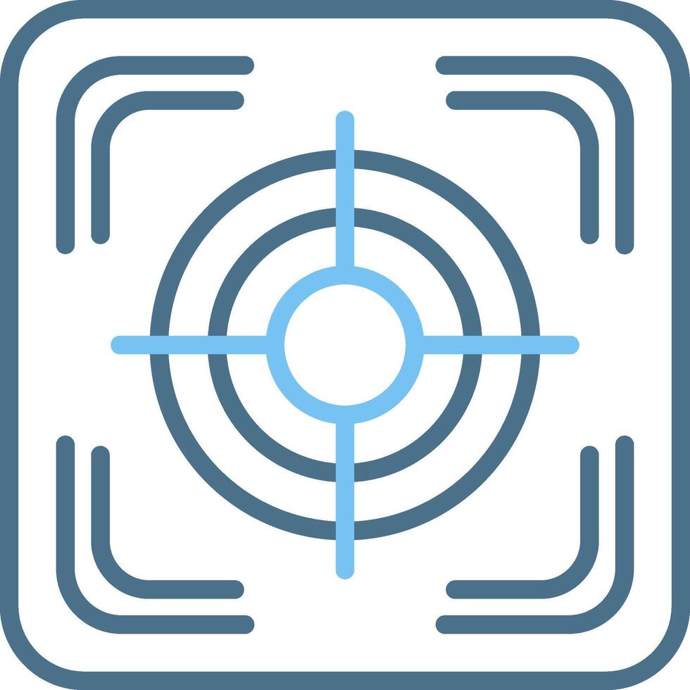 Focus Line Two Colour Icon Design vector