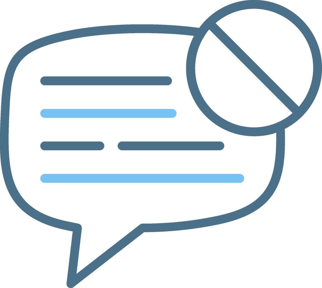 Forbidden Line Two Colour Icon Design vector