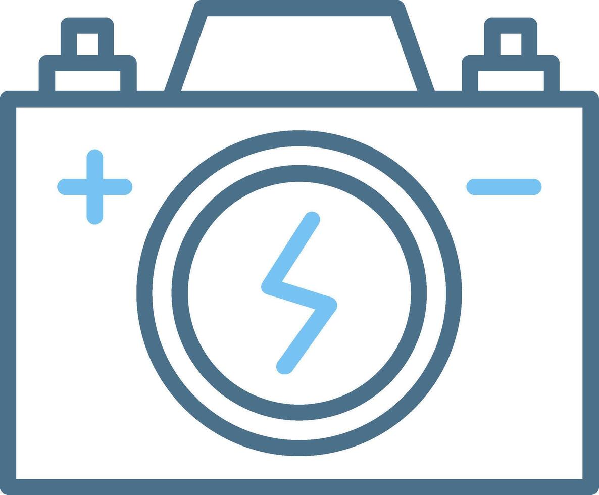 Accumulator Line Two Colour Icon Design vector