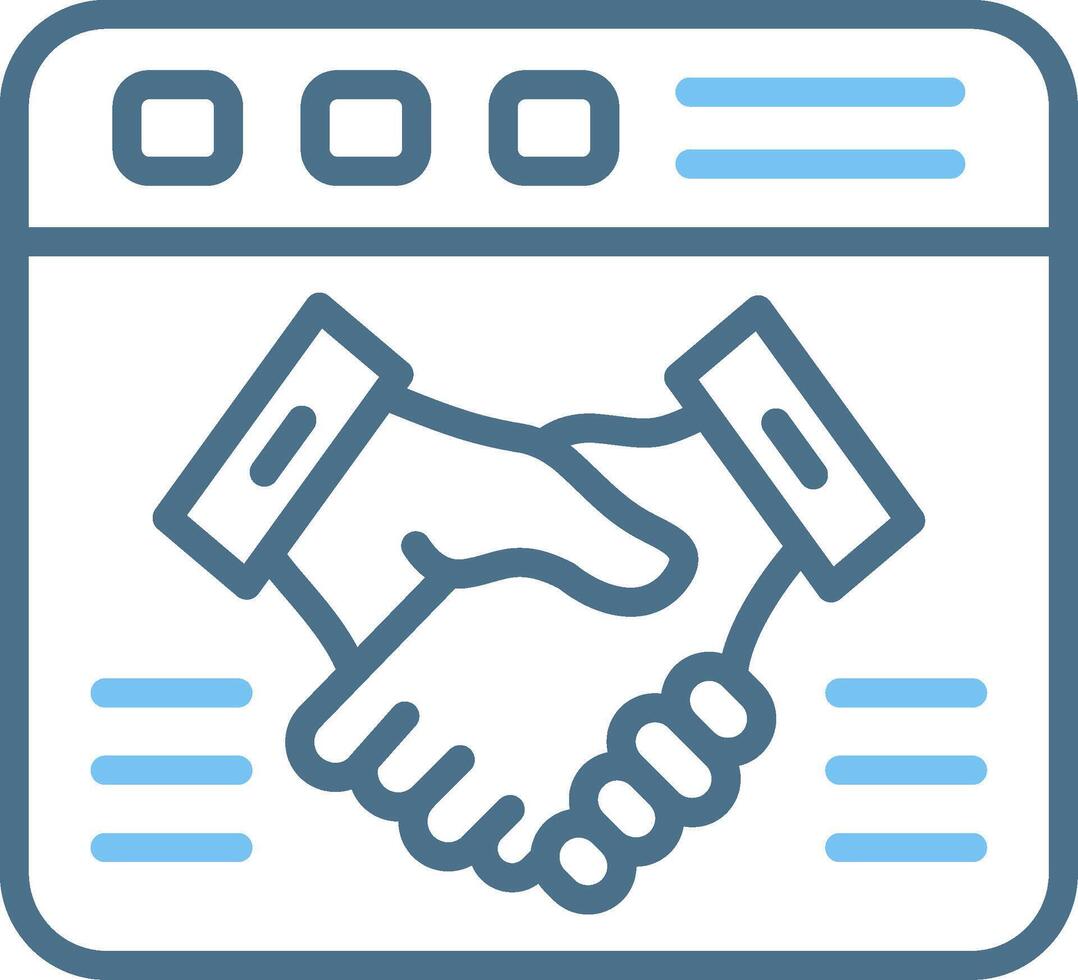 Web Line Two Colour Icon Design vector