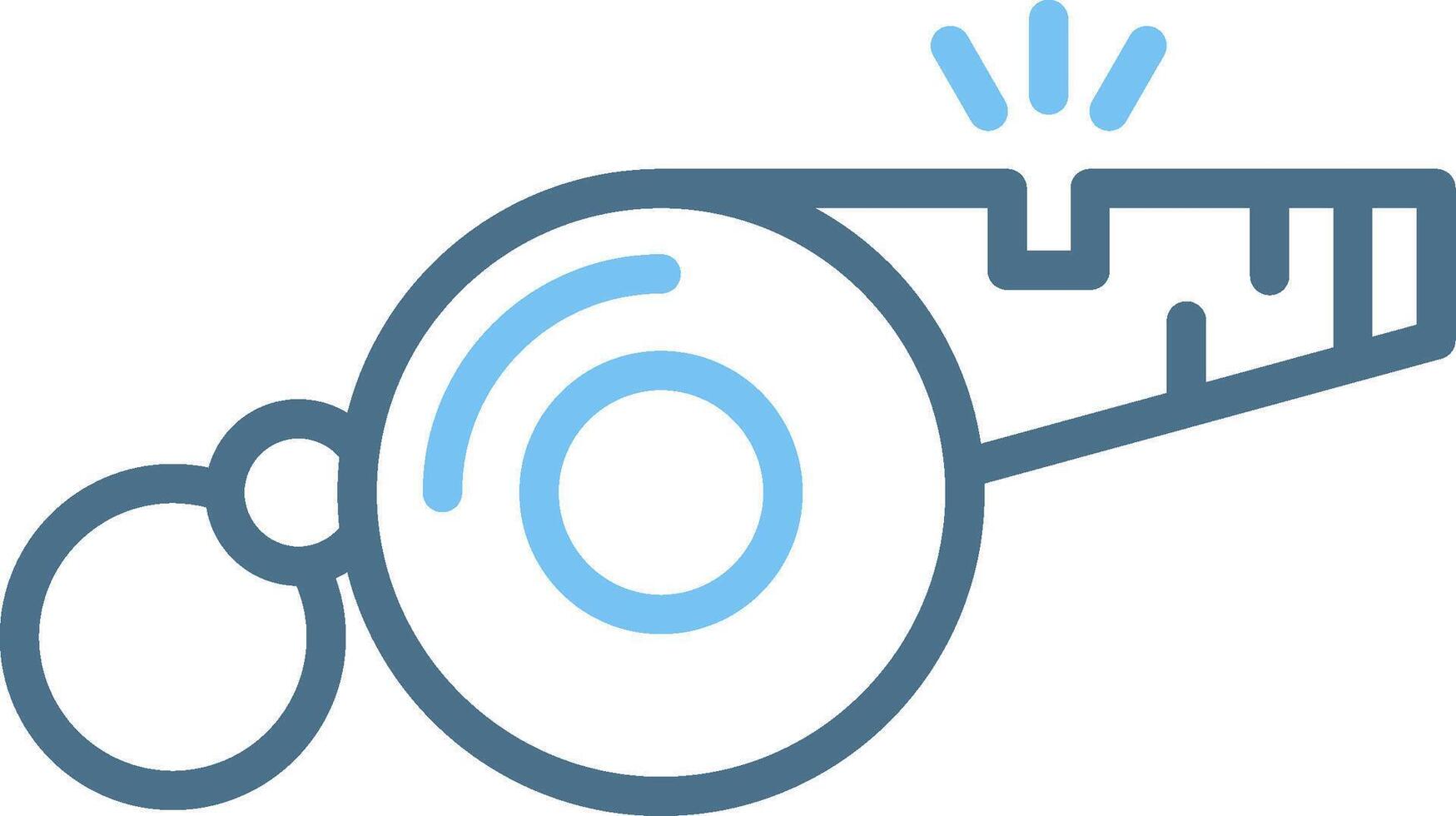 Whistle Line Two Colour Icon Design vector