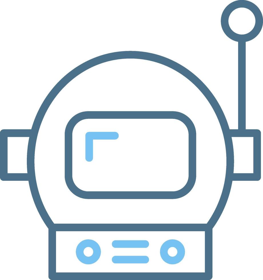 Astronaut Helmet Line Two Colour Icon Design vector