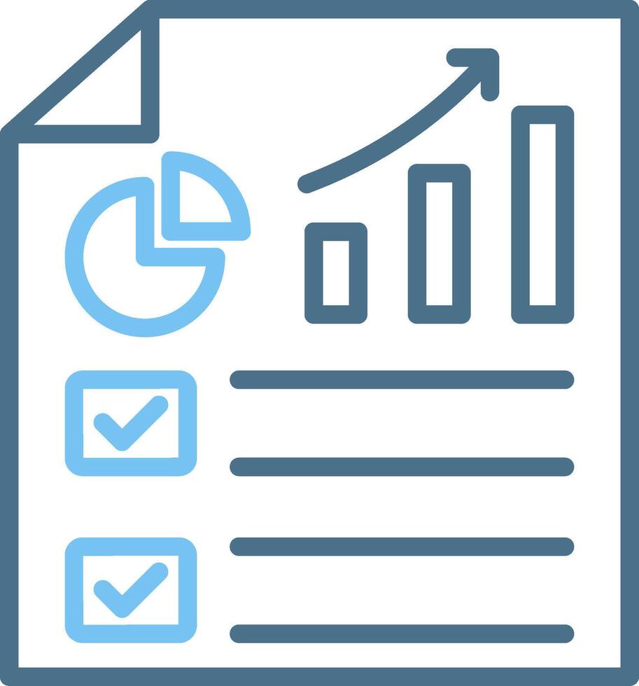 Report Line Two Colour Icon Design vector