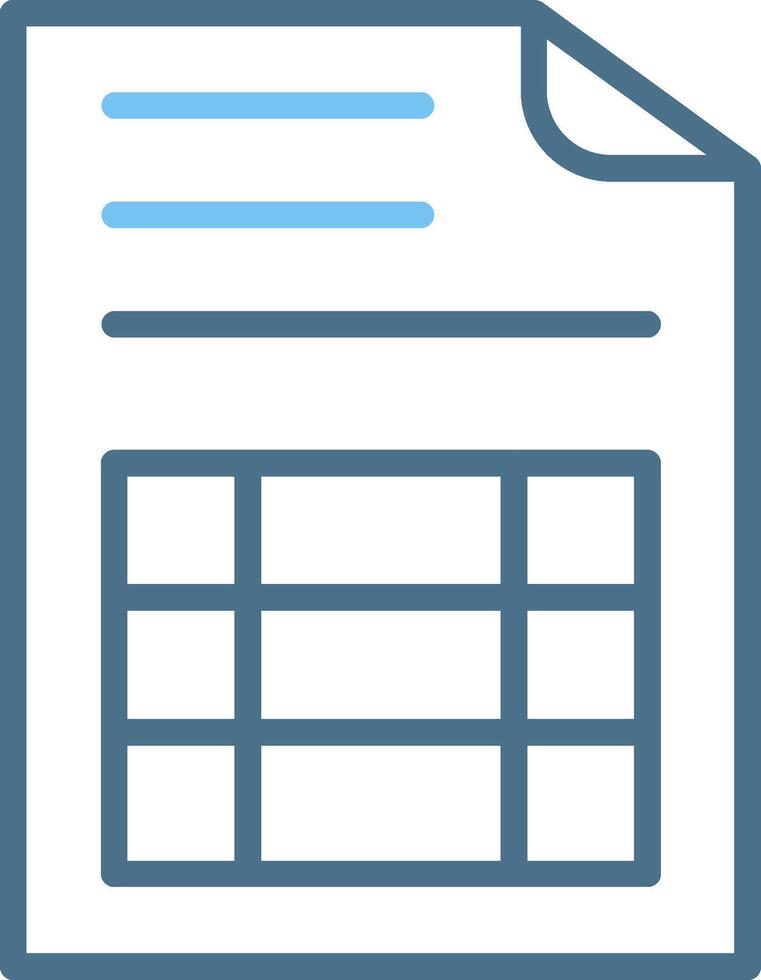 Sheet Line Two Colour Icon Design vector