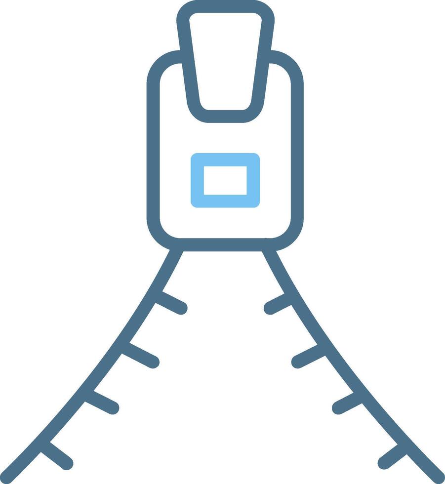 Zipper Line Two Colour Icon Design vector