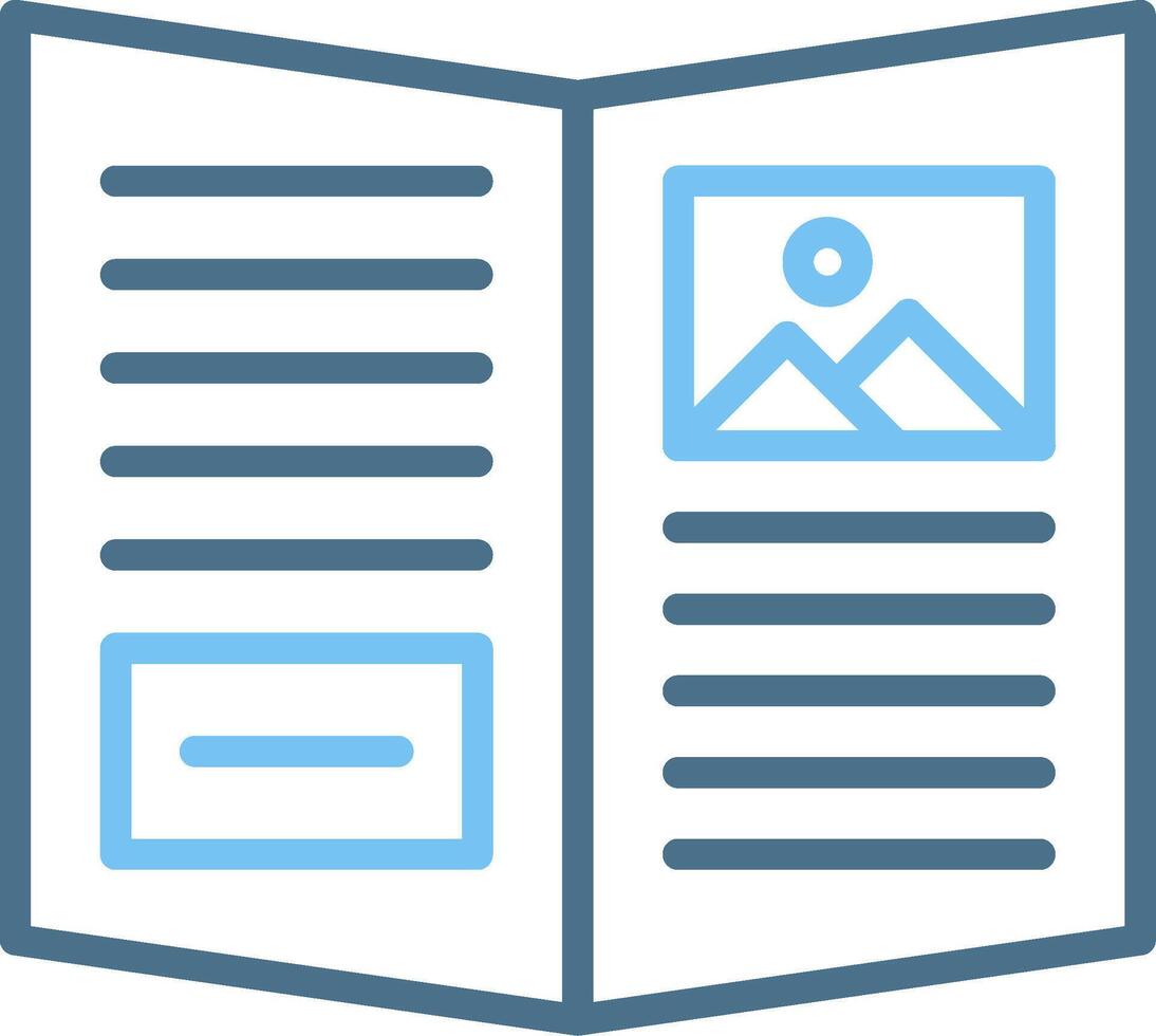 Magazine Line Two Colour Icon Design vector