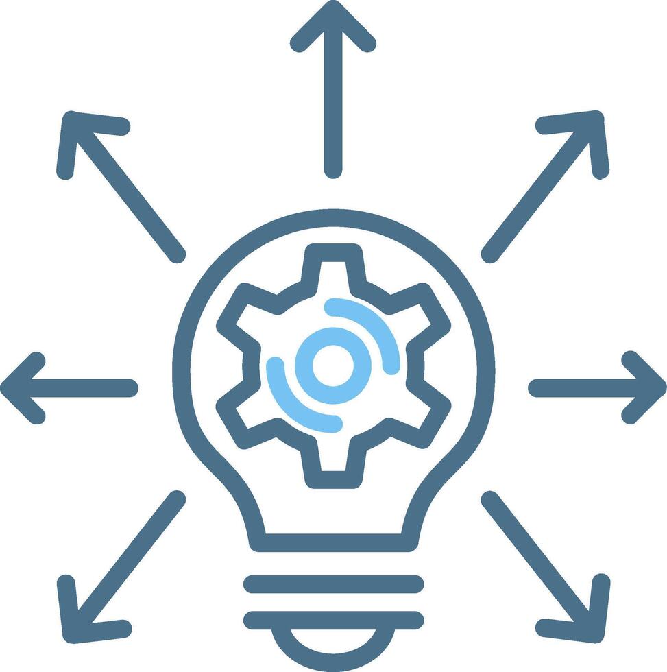 Opportunity Line Two Colour Icon Design vector