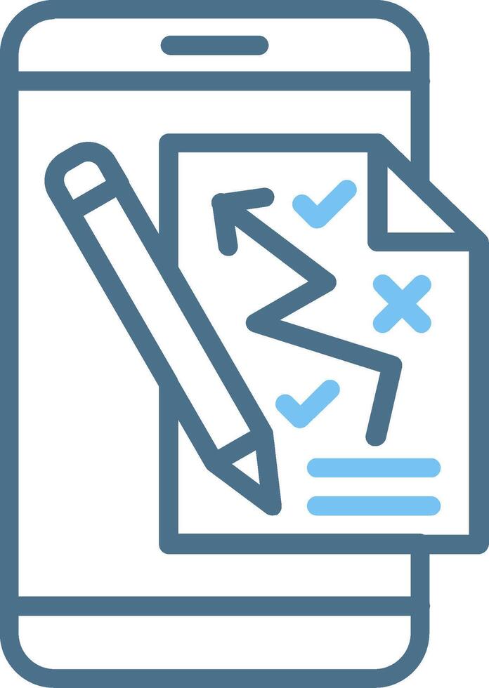 Planning Line Two Colour Icon Design vector