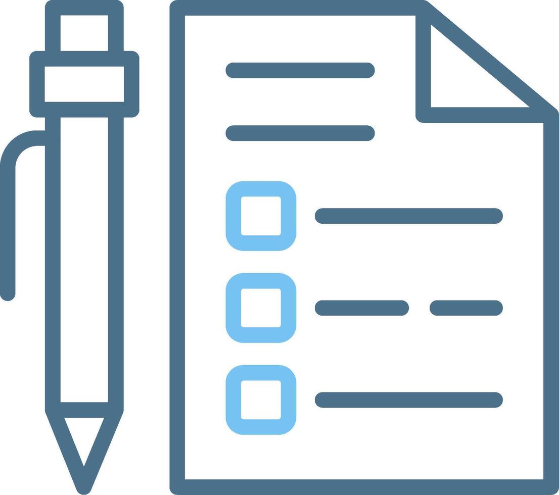 Quiz Line Two Colour Icon Design vector