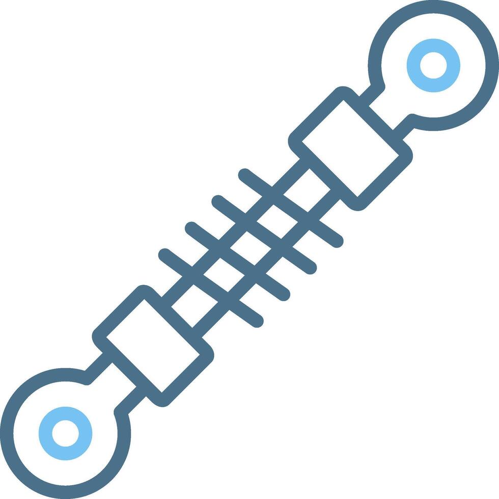 Shock Absorber Line Two Colour Icon Design vector