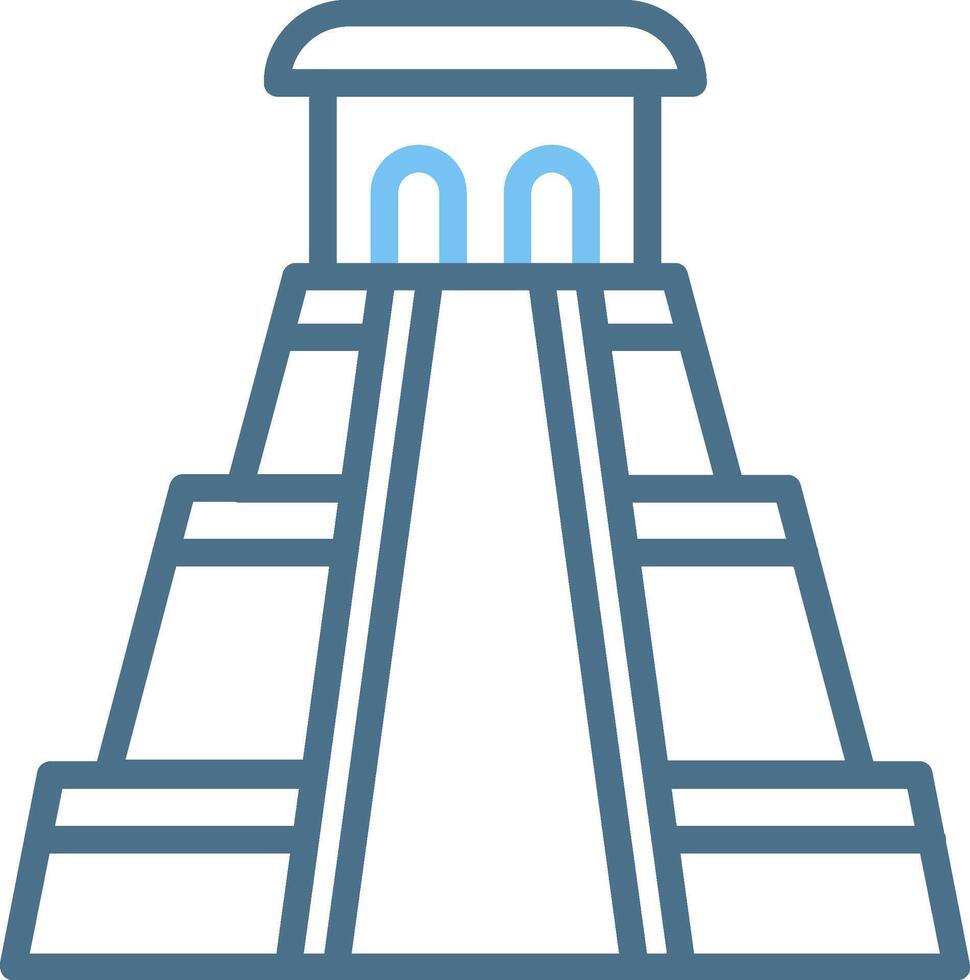 Pyramid Of The Magician Line Two Colour Icon Design vector