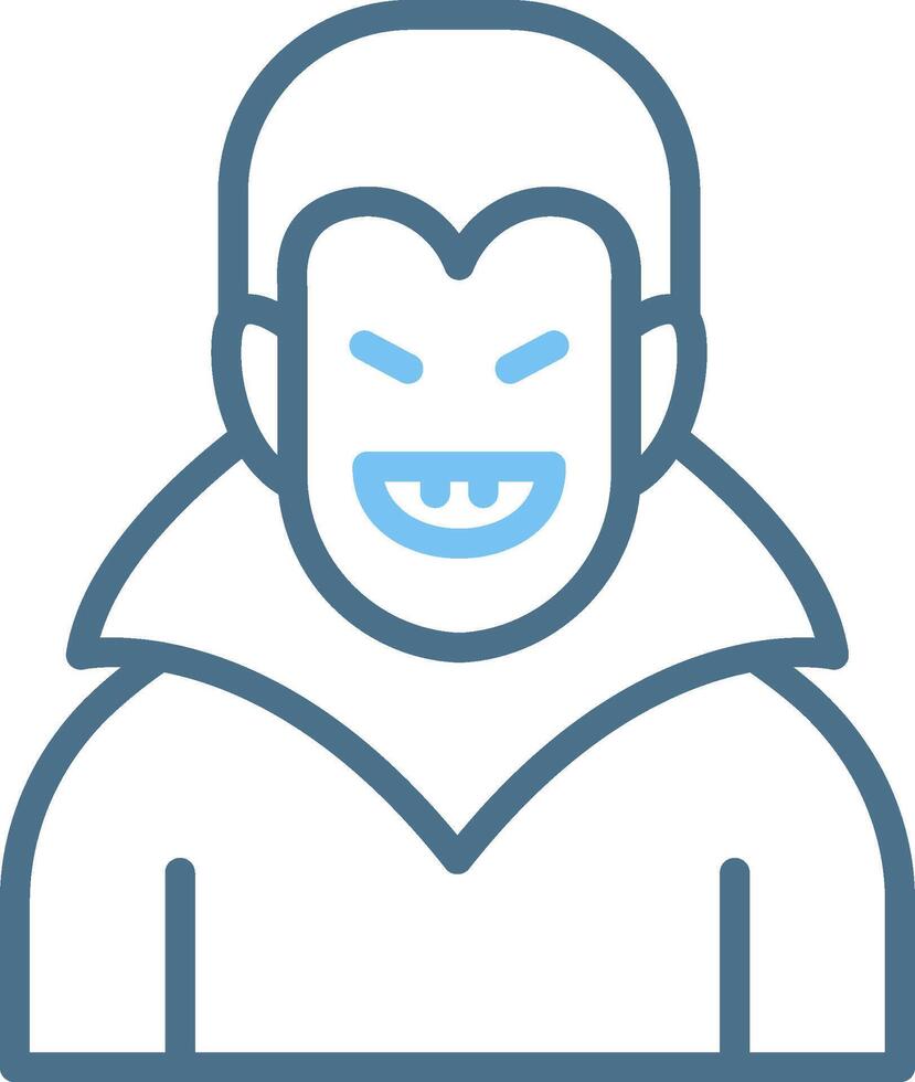 Vampire Line Two Colour Icon Design vector