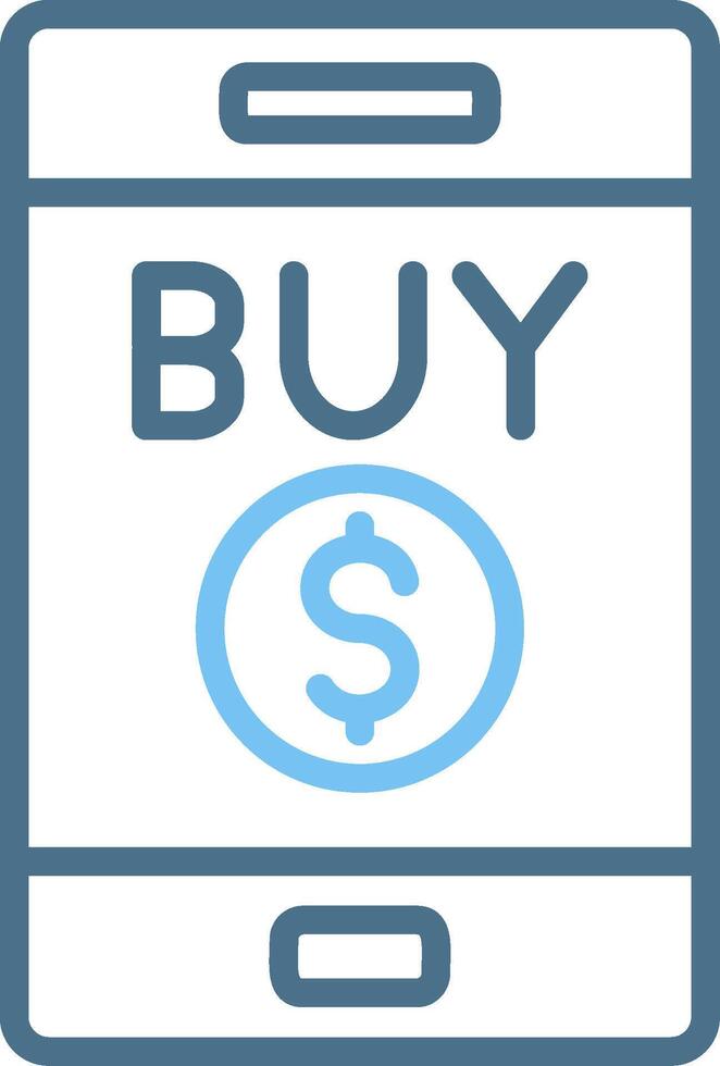 Buy Line Two Colour Icon Design vector