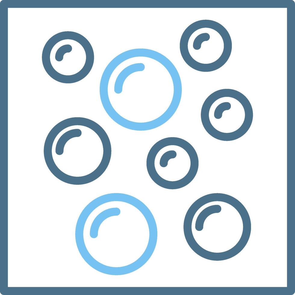 Bubbles Line Two Colour Icon Design vector