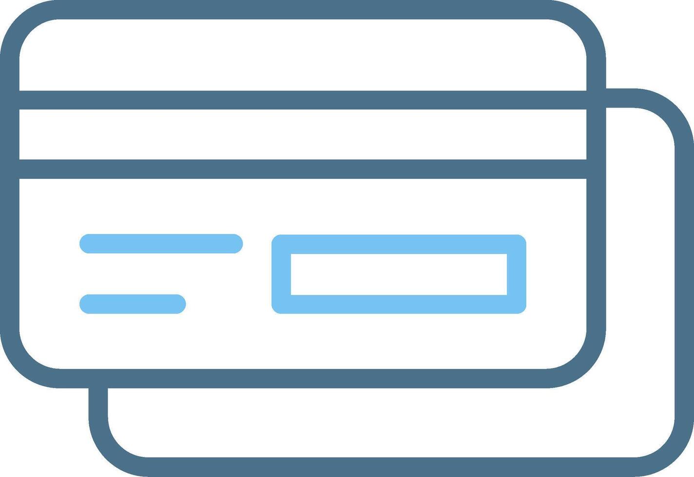 Debit Card Line Two Colour Icon Design vector