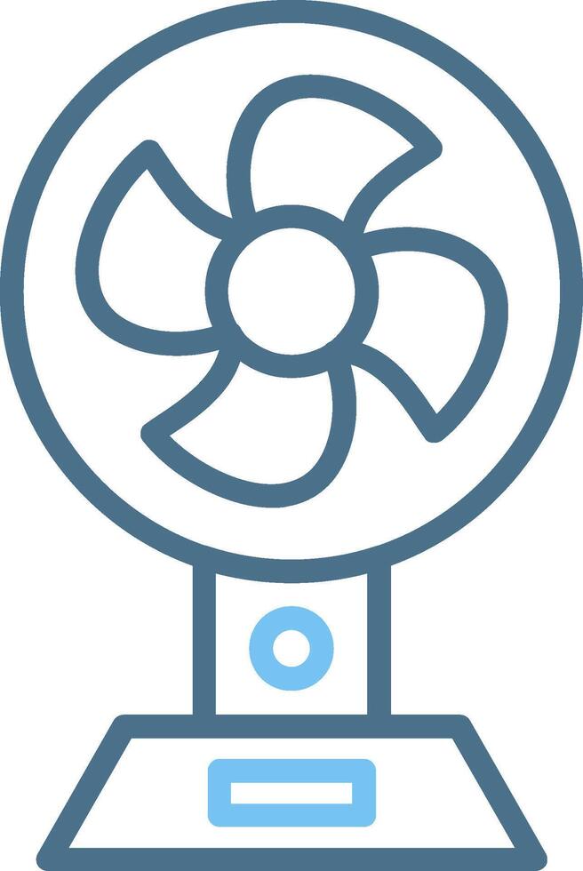 Fan Line Two Colour Icon Design vector