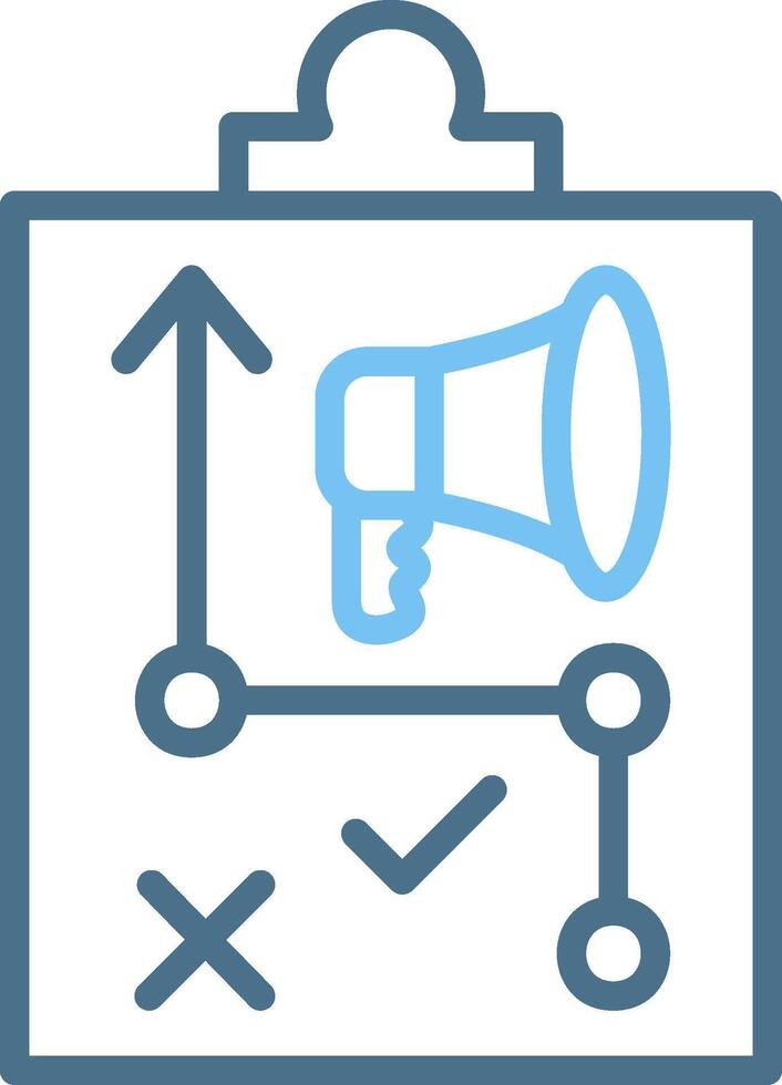 Marketing Strategy Line Two Colour Icon Design vector