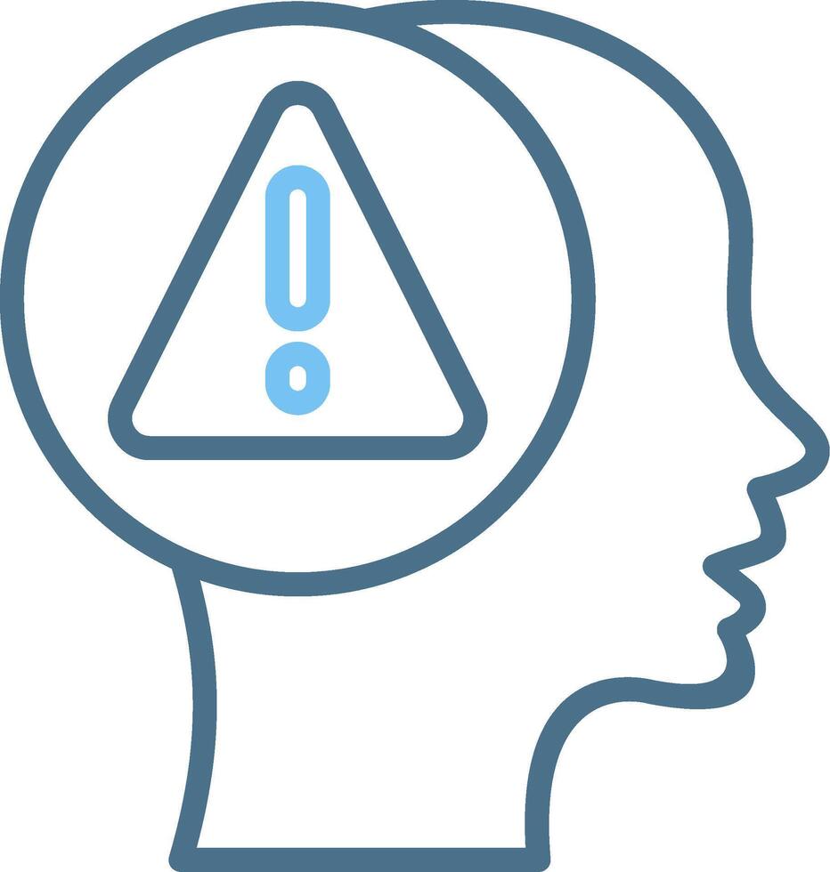 Mental Health Line Two Colour Icon Design vector