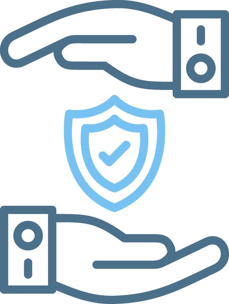 Reliability Line Two Colour Icon Design vector