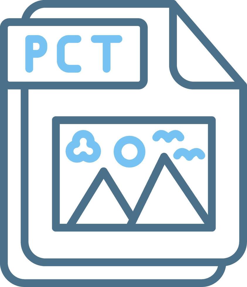 PCT Line Two Colour Icon Design vector