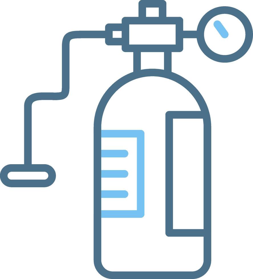 Oxygen Tank Line Two Colour Icon Design vector