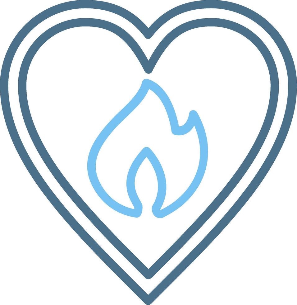 Passion Line Two Colour Icon Design vector