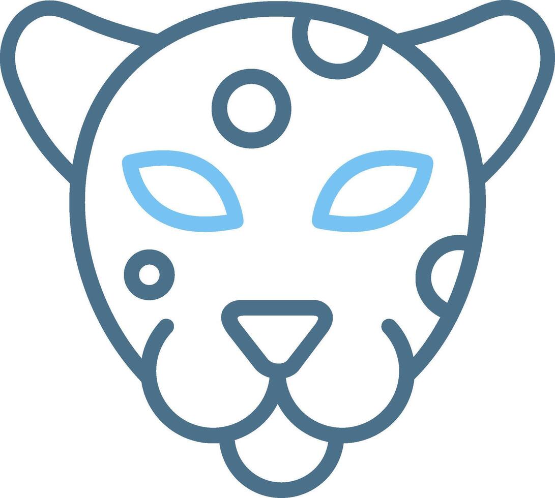 Jaguar Line Two Colour Icon Design vector
